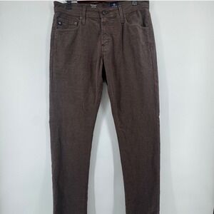 AG Adriano Goldschmied The Tellis Modern Slim Brown Chino Pants Mens 33x36